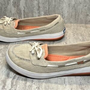 Keds Ortholite Beige Boat Shoes Sneakers Flats Sz 8.5